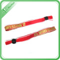 Colorful Festival Polyester Event Fabric Woven Wristband